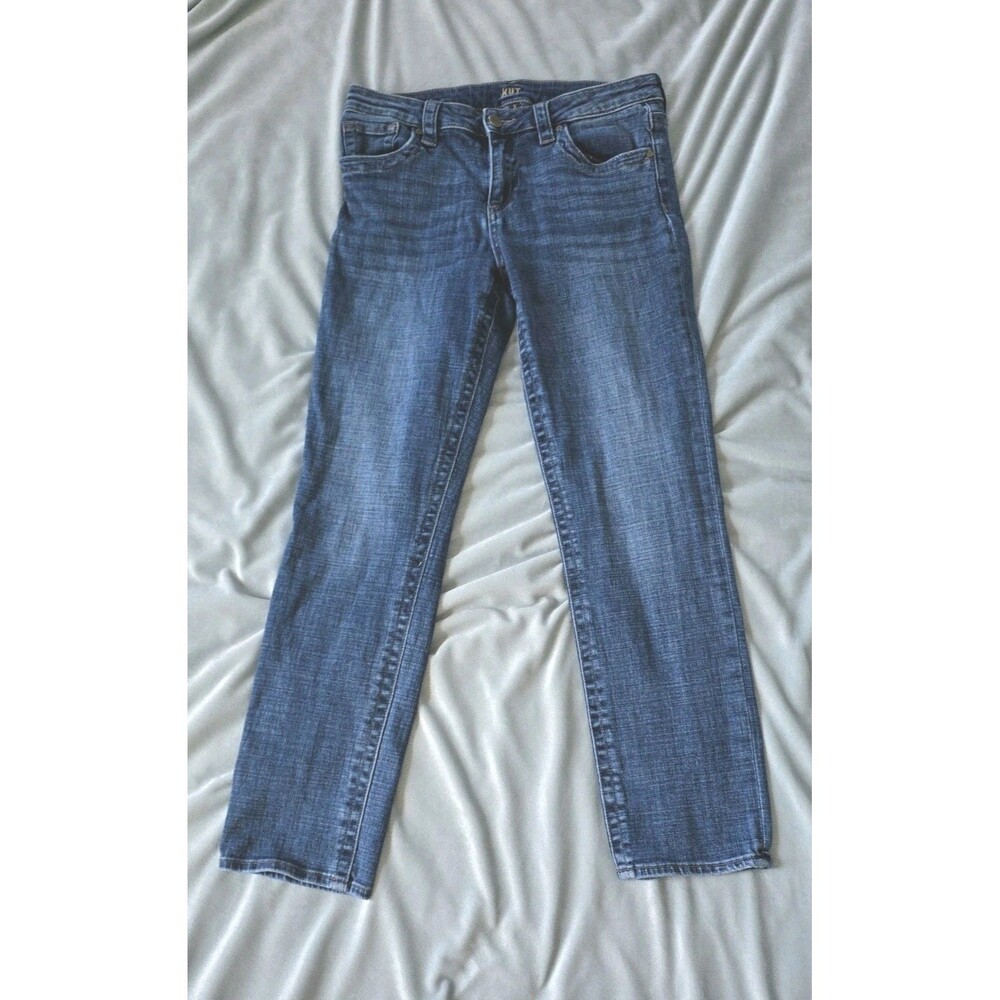 KUT from the Kloth Women's Size 8 Blue Denim Straight Leg Stretch Jeans